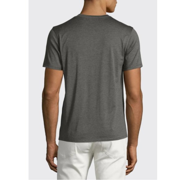 Theory - Incisive Silk-Cotton Clay Plaito V-Neck Tee - Picture 2 of 8